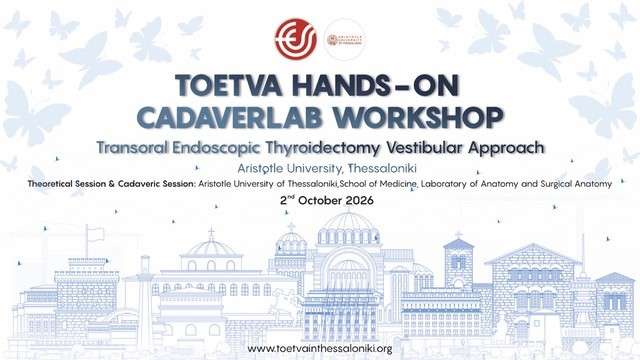 Taze Donmuş Kadavrada TOETVA Kursu, 2 Ekim 2026 Selanik Aristotle Üniversitesi, Tıp Fakültesi Anatom